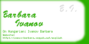 barbara ivanov business card